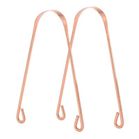 Marque privée Cuivre pur Personnalisé Vente en gros Mini nettoyant pour langue en cuivre en forme de U Grattoir pour langue hygiénique buccale pour adultes et enfants