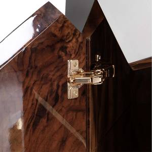 ダイヤモンドミラー付き高級シルバー収納サイドボードダイニングベッドルームアプリケーションガラスキャビネットホームホテルエレガントなビュッフェ装飾 - Product Image 6