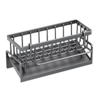Support métallique multifonctionnel transfrontalier pour éponges, chiffons de nettoyage, savon à vaisselle, panier égouttoir et rangement d'évier