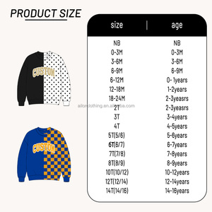 Fabricant de sweat-shirts personnalisés pour enfants, sweat-shirt à manches longues à col rond, mi-solide et mi-léopard, pour filles - Product Image 5