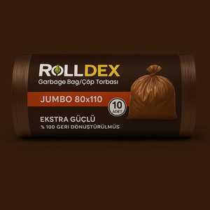 Bolsas de Basura Domésticas Biodegradables con Cierre de Cremallera, Negras, de Polietileno, Impresas Personalizadas al por Mayor, Modelo Rolldex R-300 - Product Image 2