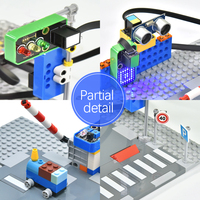 Kit éducatif Kidsbits compatible avec les blocs de construction, kit de système de circulation intelligent DIY pour Arduino