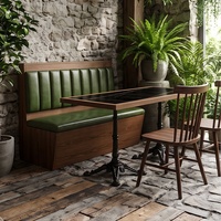 Tables et chaises carrées en bois massif de noyer vintage, mobilier romantique pour restaurants pour couples