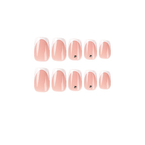 <span class=keywords><strong>Ongles</strong></span> à presser : où <span class=keywords><strong>acheter</strong></span> <span class=keywords><strong>des</strong></span> <span class=keywords><strong>faux</strong></span> <span class=keywords><strong>ongles</strong></span> blancs nude à French manucure avec de petits strass brillants et un fini classique minimaliste brillant - Product Image 2