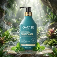 Après-shampoing Bio Éclaircissant à l'Eucalyptus et à la Menthe, Épaississant, Lissant, Hydratant, Soin Rafraîchissant du Cuir Chevelu, Traitement Volumisant pour Cheveux Bouclés