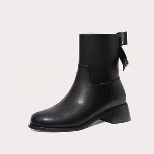 Bottines <span class=keywords><strong>Chelsea</strong></span> tendance à bout rond et talons épais, style vintage, nouvelle collection automne Lily Wei, grandes tailles - Product Image 1