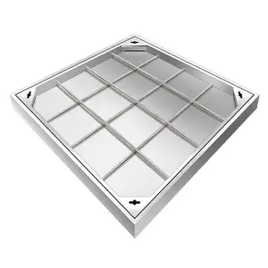 Recessed Stainless Steel Floor Access Covers EN124 directly factory Galvanised Steel square manhole cover