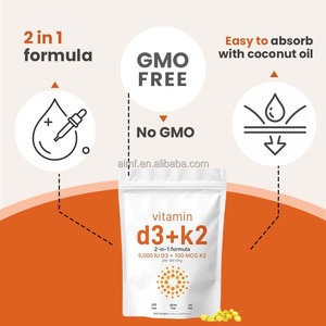 Gmosuz Vitamin D3 5,000 IU + K2 100mcg yumuşak jel kapsüller 300 porsiyon soya/süt/Gluten/fıstık ücretsiz yetişkin kullanımı - Product Image 4