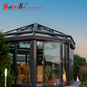 Vente directe d'usine Anti bruit isolé verre jardin solarium aluminium personnalisable verre <span class=keywords><strong>maison</strong></span> tour en plein air véranda - Product Image 1