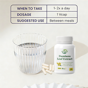 Cápsulas de Hoja de Damiana OEM ODM - Suplemento Herbal Tradicional, Apoyo para la Salud de la Piel, Digestión y Estado de Ánimo, Apoyo para la Relajación, Vegano - Product Image 4