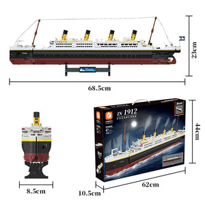 <span class=keywords><strong>Forange</strong></span> Block FC6005 Titanic Giant Cruise Line, modèle de construction à haute difficulté, jouet à petites particules, ornements - Product Image 2