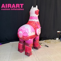 Alpaca gonflable noir personnalisé en forme d'animal de dessin animé