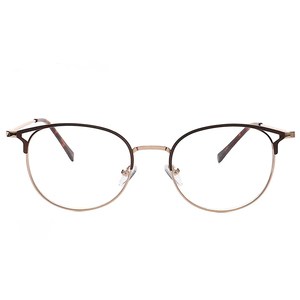 Lenti trasparenti mens morbido vintage rotondo di metallo occhiali da vista montature da vista 1 pezzo - Product Image 1