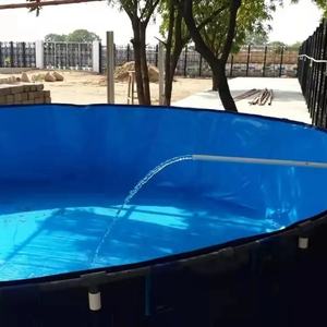 Professionelles <span class=keywords><strong>Design</strong></span> Aquarium runder faltbarer Fischbehälter mit Pvc-Ständer Kunststoff Fischfarmtank - Product Image 6