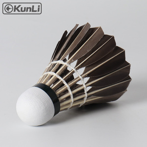 Volantes de bádminton Kunli de plumas de ganso negro para entrenamiento - Product Image 3