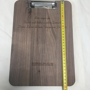 Antique óc chó nhà hàng kiểm tra Presenter hóa đơn chủ, thư tùy chỉnh kích thước Lưu trữ gỗ Memo với có thể tháo rời Clip bằng gỗ clipboard - Product Image 4