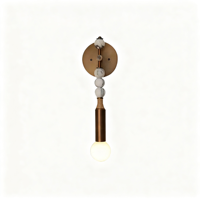 Lampe murale de style rétro français, pour salon de thé, chambre à coucher, bar, comptoir, couloir d'hôtel, décoration murale en pierre de grotte