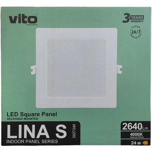 Panneau LED carré encastré 280x280 24W 4000K Lumière naturelle - Product Image 3