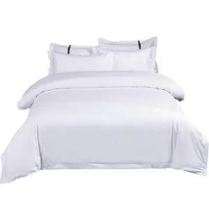 high quality luxury hotel white 100% cotton egypt 600 thread count bed sheets manufacturers in China