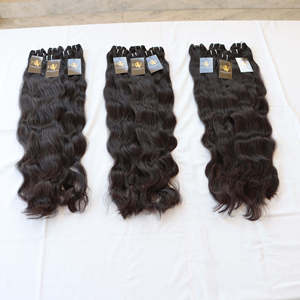 Wholesale High Quality Indian Virgin Raw Hair Bundle Double Drawn <b>Body</b> <b>Wave</b> HD Lace Curly Temple Hair Human Hair Extensions - Product Image 1