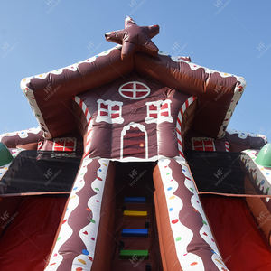 Combo gonflable de bonbons de Noël avec marionnette et canne à sucre-Château de rebond festif avec toboggan pour <span class=keywords><strong>location</strong></span> de fête de <span class=keywords><strong>vacances</strong></span> - Product Image 4