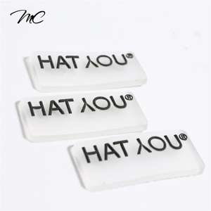 Transparente de PVC suave en relieve el logotipo de la marca Claro Etiqueta de goma para la ropa/bolso de zapatos parche - Product Image 5