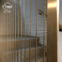 Rideau décoratif en treillis métallique ondulé en acier inoxydable – Rideau métallique haute résistance pour faux plafond, mur d'eau, pièce