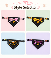 Bandanas de collier pour chiots et chats, thème Halloween festif, avec boucle de sécurité, tenue de fête décorative pour petits chiots, chatons et chats, vente en gros
