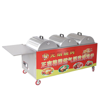 Four de poulet de gril de rôtisserie de charbon de bois d'équipement de casse-croûte d'utilisation commerciale de haute qualité avec des roues