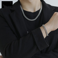 Bracelets en Chaîne Cubaine en Acier Inoxydable pour Hommes, Couleur Argent, Mode Hip Hop, Bracelet pour Garçon, Bijoux