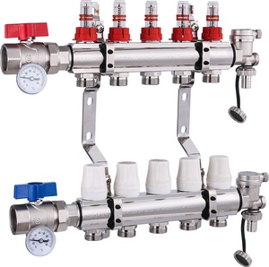 Ướt hydronic <span class=keywords><strong>underfloor</strong></span> hệ thống sưởi ấm đa tạp, nước nóng lưu thông pex Đồng hồ đo lưu lượng sàn sưởi ấm đa tạp - Product Image 5