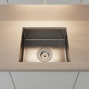 Évier de cuisine en acier inoxydable à cuve unique, 15 pouces, encastrable, rectangulaire, surface brossée, facile à nettoyer - Product Image 2