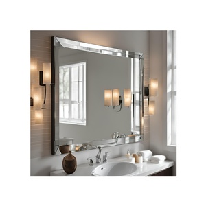 Modern Home and Interior Decorations Square Rectangle Shaped <b>Silver</b> <b>Mirror</b> Glass with Beveled Edge 3mm 4mm 5mm 6mm - Product Image 1