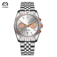 Montre de plongée professionnelle de luxe avec logo personnalisé, chronographe, montre de plongée mécanique automatique en acier inoxydable 316L pour hommes