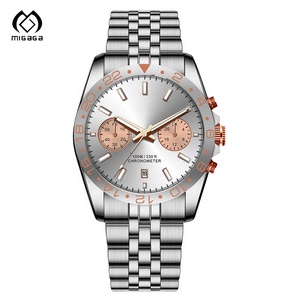 Montre de plongée professionnelle de luxe avec logo personnalisé, chronographe, montre de plongée mécanique automatique en acier inoxydable 316L pour hommes - Product Image 4