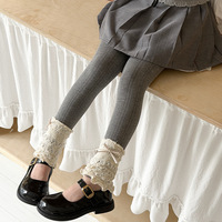 Nouvelle collection printemps : Collants en dentelle style coréen pour petites et moyennes filles, idéaux pour le quotidien et les sorties.