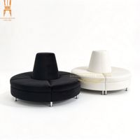 Canapé sectionnel rond pour hall d'hôtel, dossier central conique spécial, assise circulaire en velours pour mariages et événements festifs