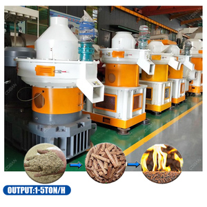 Máquina de prensado de pellets de madera CE de 2-10 mm, unidad de 1.5 T/h, línea de producción de pellets de combustible a partir de biomasa, paja, tallo y cáscara de arroz tropical - Product Image 1