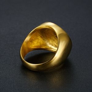 Bague Arbre de Vie pour homme en acier titane plaqué or et argent, design rond à motif végétal, cadeau pour homme - Product Image 4
