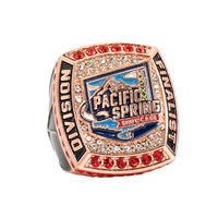 Hochwertige Klassische Jugend-Sport Basketball Fußball Baseball Softball MLB Champion Ring Maßgefertigte Legierung Naturstein Gold