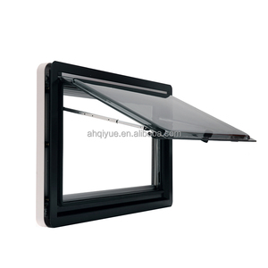 Ventana lateral de caravana 500x500mmPanel dual Camper RV Ventana de empuje de ángulo recto para remolque - Product Image 1