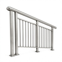 Rampe d'escalier soudée en acier inoxydable