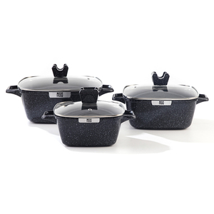 MGC Custom <strong>White</strong> Die-Cast Metal Hot Pot Set High Quality Nonstick <strong>Ceramic</strong> <strong>Cookware</strong> - Product Image 2