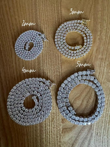 럭셔리 남녀 힙합 아이스드 아웃 고급 주얼리 2MM 3MM 4MM 5MM S925 실버 VVS 모이사나이트 테니스 체인 목걸이 - Product Image 3