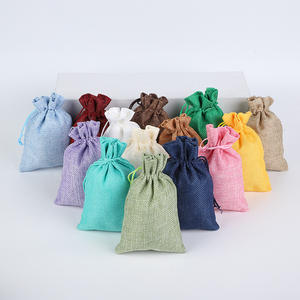 Sac de shopping en jute naturel avec cordon de serrage, impression de logo personnalisée, réutilisable, en toile de jute, sac en toile de jute, sac à café en jute - Product Image 4