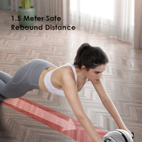 ZHOYA usage domestique Fitness intérieur roue abdominale rouleau musculaire ABS avec soutien du genou à rebond automatique 200kg capacité de charge unisexe
