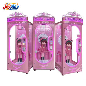 Máquina expendedora de juguetes de peluche rosa operada con monedas, juego de <span class=keywords><strong>arcade</strong></span> de barbería para cortar tu premio, máquina de cortar premios. - Product Image 2