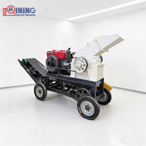 ポータブル小型移動式ジョークラッシャー、ディーゼルエンジン搭載、振動ふるい分けシステム付き、コンパクトな砕石機 - Product Image 1