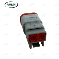 Conector Industrial Automotriz TE DT06-2S Deutsch Serie DT de 2 Pines, Carcasa Macho, IP68 Impermeable, Paso de 5.46mm