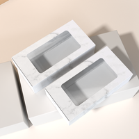 Boîte en PVC pour cils cosmétiques en papier d'impression personnalisée avec fenêtre transparente Boîte de papier d'emballage pour cils cosmétiques